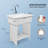 Utility Sink Washing Room Sink Laundry Tub with Faucet & Shelf-102147358