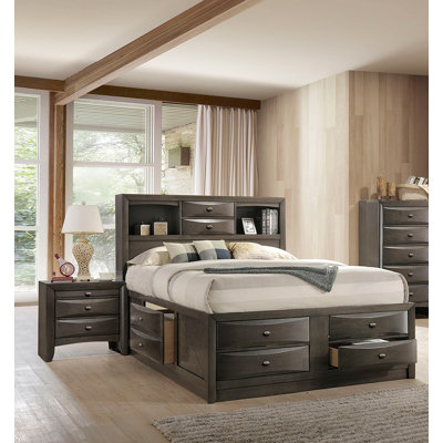 Ensemble de meubles de chambre à coucher contemporains de style tête de lit 2X