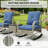 3-Piece Wicker Patio Rocking Chair Set With Side Table-802002600-802002601