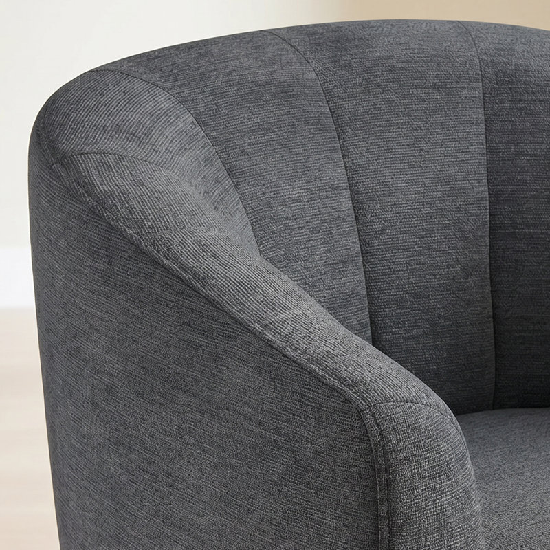 Fauteuil demi-tonneau pivotant, Gris foncé