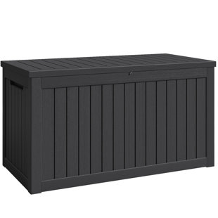 175 Gallon Outdoor Storage Box with Universal Wheels and Zippered