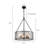 Jairdan 5 - Light Dimmable Matte Black Drum Chandelier-731802082
