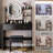17" Round LED Mirror Vanity Table + Soft Cushion Stool Set-52158463