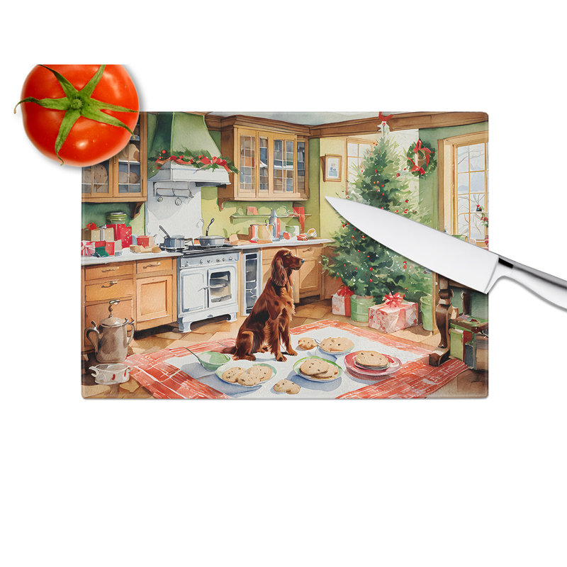 Planche à découper en verre Irish Setter