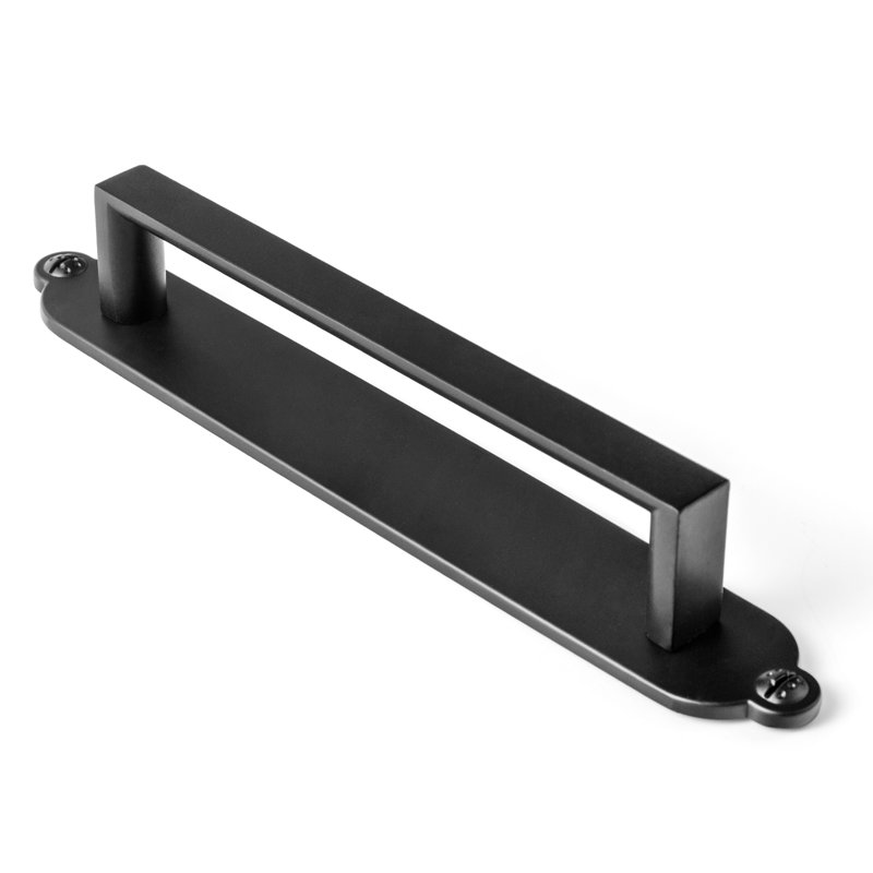 Poignée de bar classique avec contre-plaque (G013), 12.6", Noir