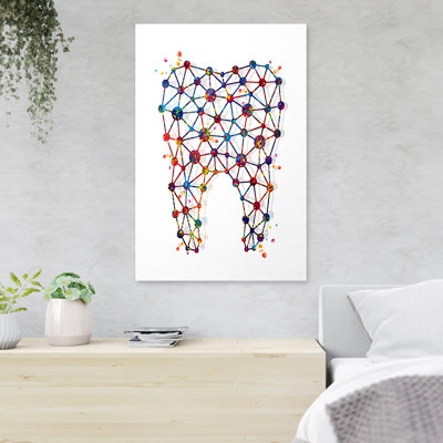 A Colorful Tooth - 1 pièce, impression sur toile tendue