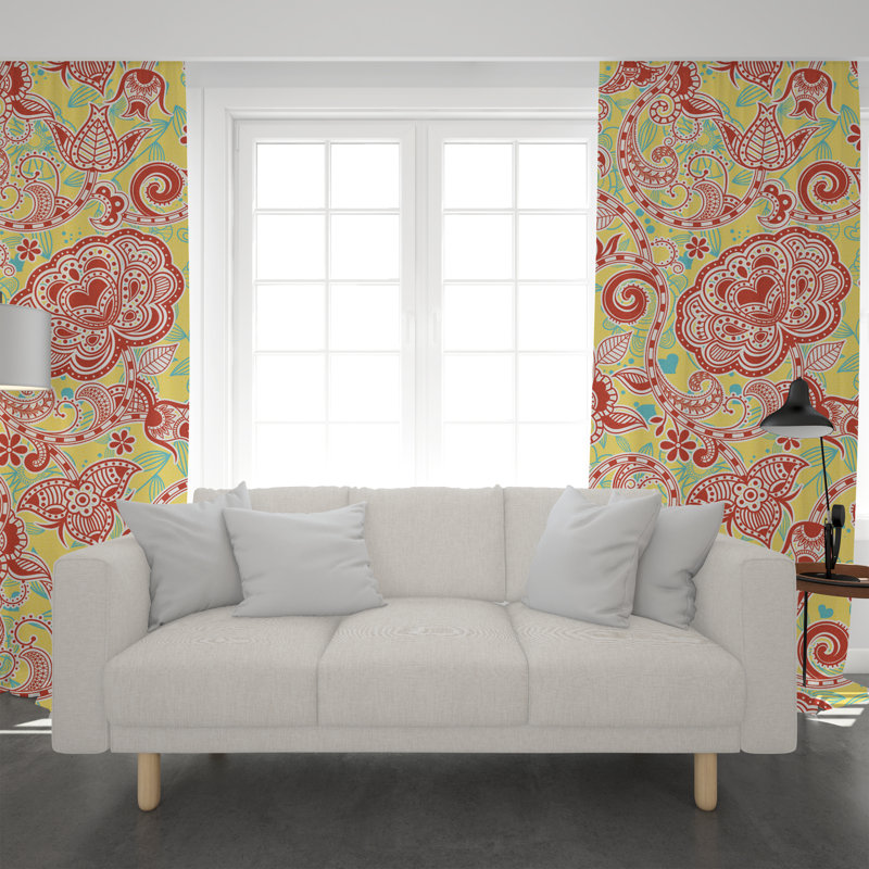 Paire de rideaux obscurcissant en polyester Dereham, L 40 po x H 61 po