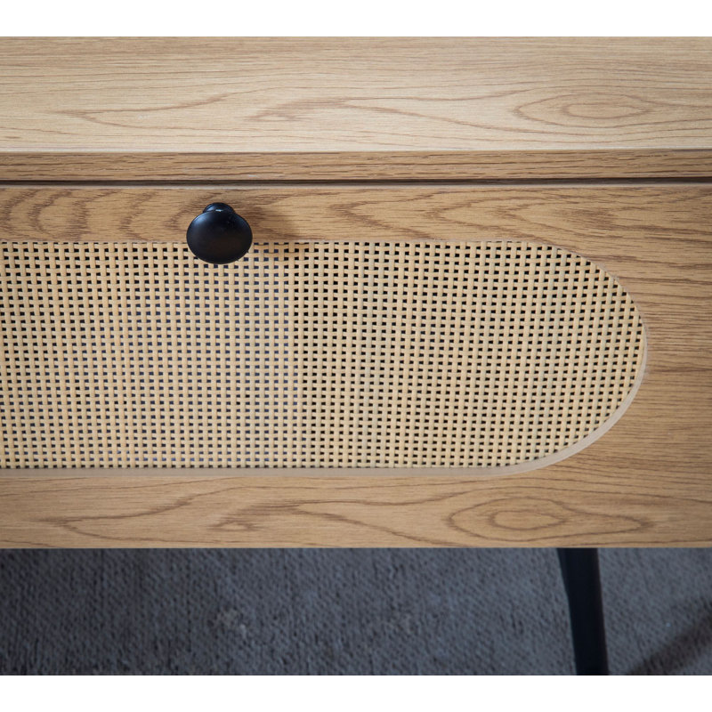 Coffee table drawer rattan 100 cm living room table sofa table storage space