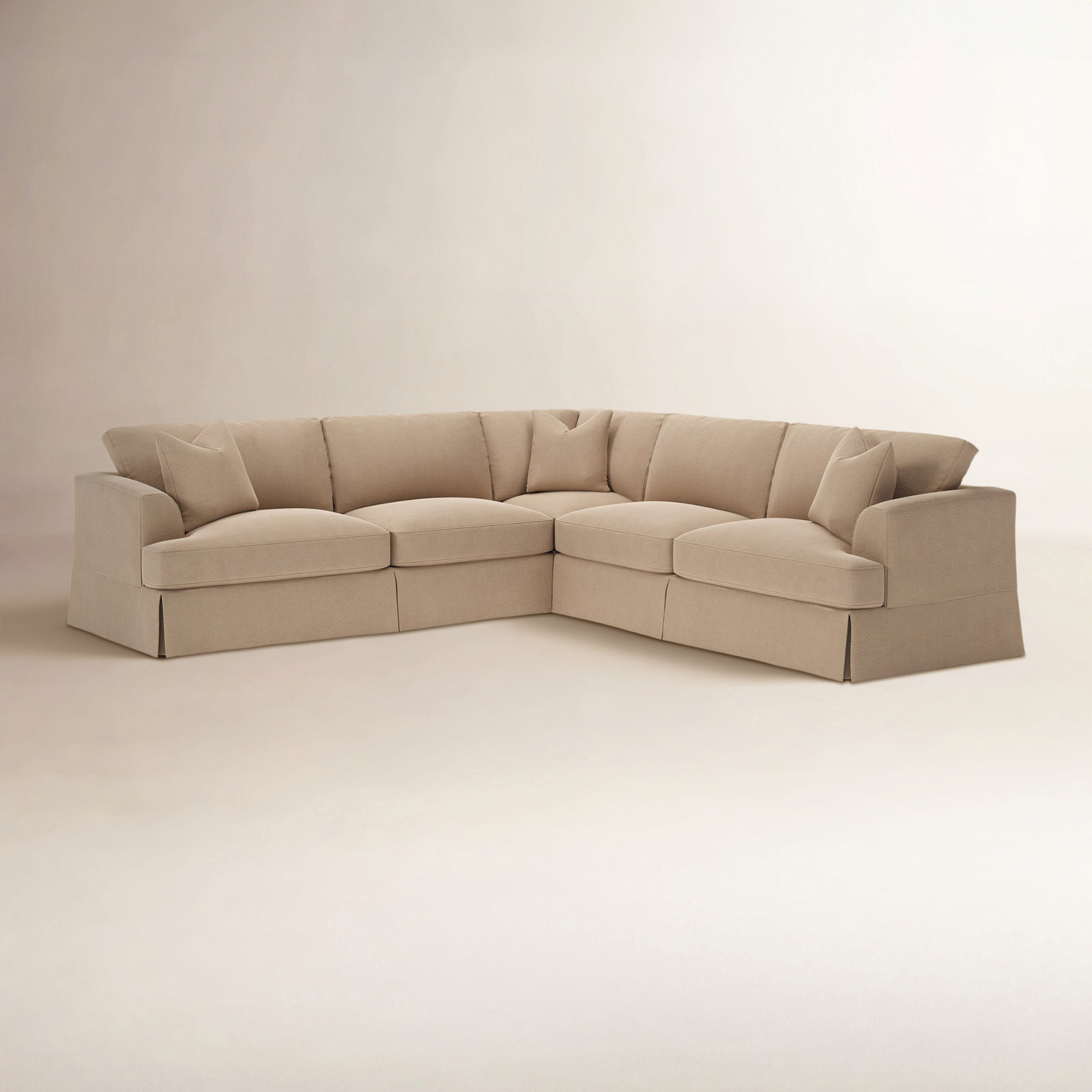 Lucia Sectional, Bella Toast Performance Velvet