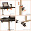 Table de chevet mobile pour dessus de lit avec bureau inclinable à hauteur réglable au-dessus de la table avec roulettes-1231375875