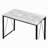 Rectangular Writing Desk With Metal Base-1636333854