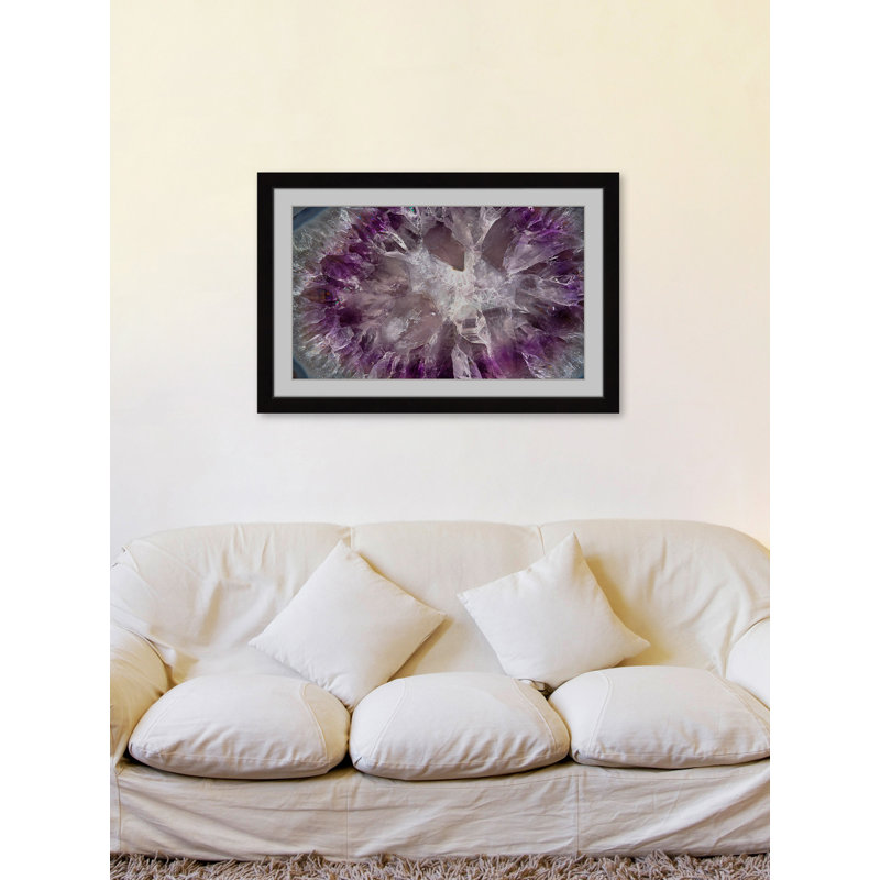 Crystallized Amethyst - Reproduction d'art graphique encadré, H 16 po x l 24 po x P 1,5 po