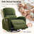 32" W Modern Chenille Swivel Rocker Glider Nursery Recliner with Adjustable Headrest and Lumbar Support-349017319