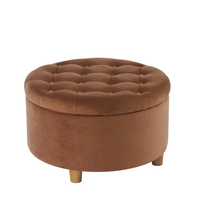 Bhismpal Velvet Ottoman, Spice