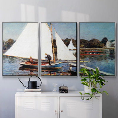 Ensemble de 3 pièces encadrées sur toile Monet