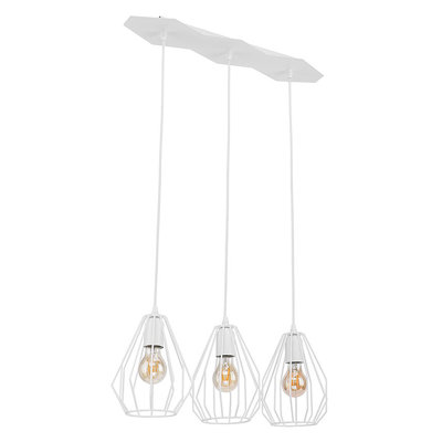 Jaina 3 - Light Stainless Steel Geometric Pendant