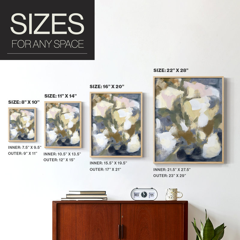 Reproduction encadrée FLORAL Series DCLIX - bois massif, H 30 po x l 24 po
