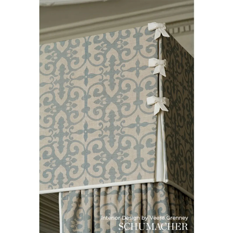 Tissu Schumacher x Veere Grenney Ferne Park, Bleu