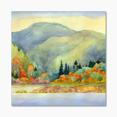 «Autumn Lake», peinture sur toile