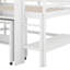 Lit mezzanine double pleine grandeur avec bureau portatif à roulettes-1956237140
