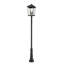 Lampadaire noir câblé à 4 lumières 125,5 po Starkey (double)