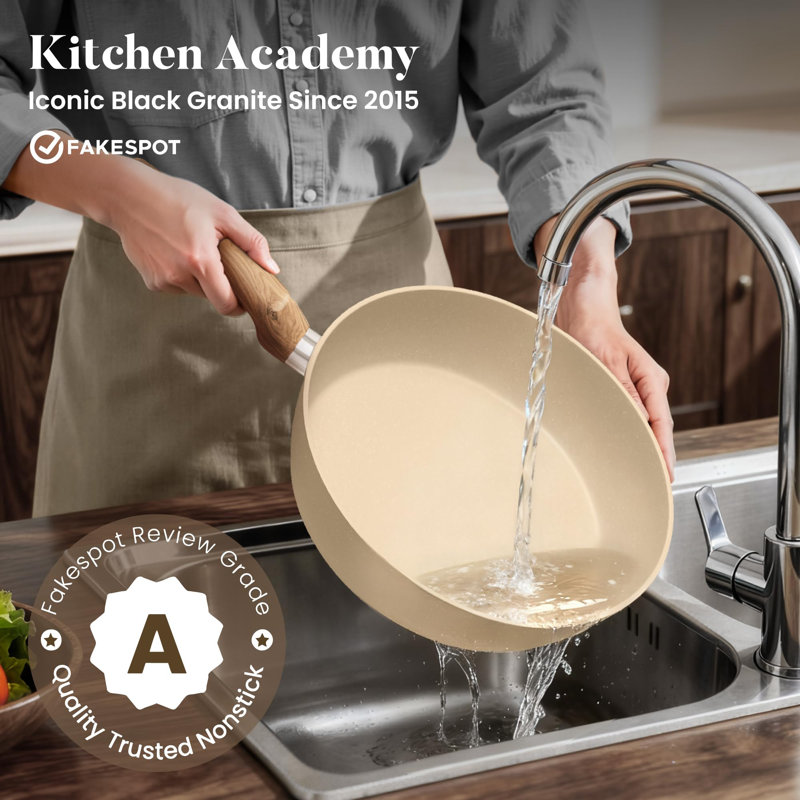 Ensemble de casseroles et de poêles à induction antiadhésives de Kitchen Academy - ensemble de batterie de cuisine antiadhésive 12 pièces