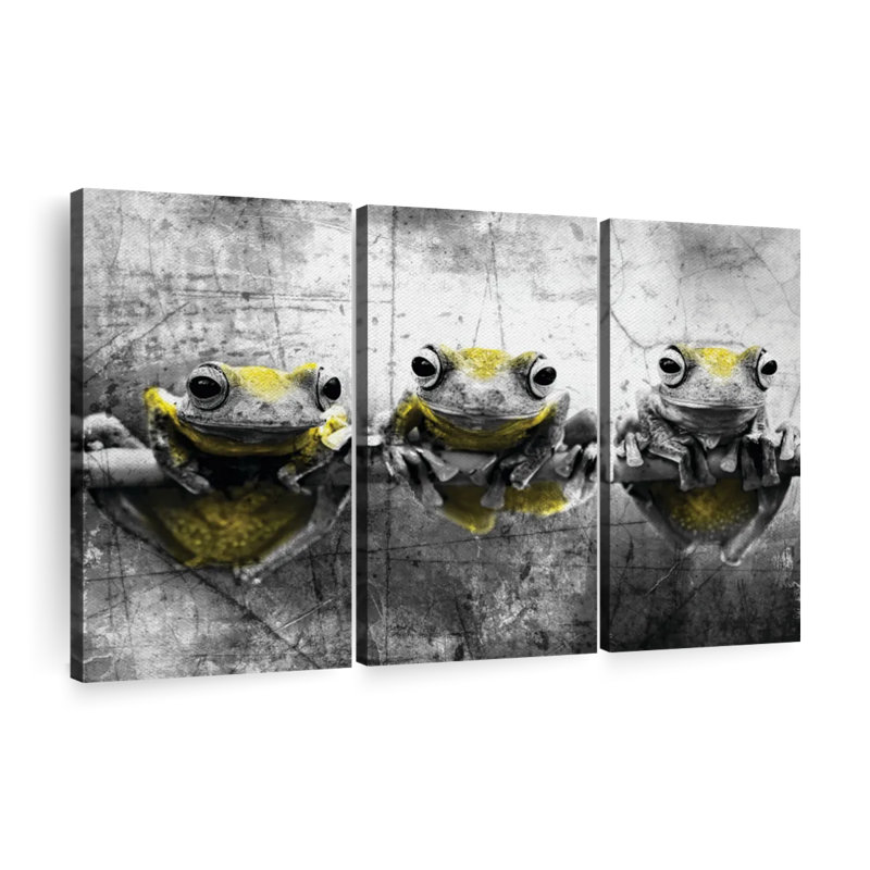 «Tree Frogs Pop», 3 pièces, H 28 po x l 45 po 
