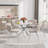 47in Glass Top Pedestal Dining Set-688816907-688816917-687024221