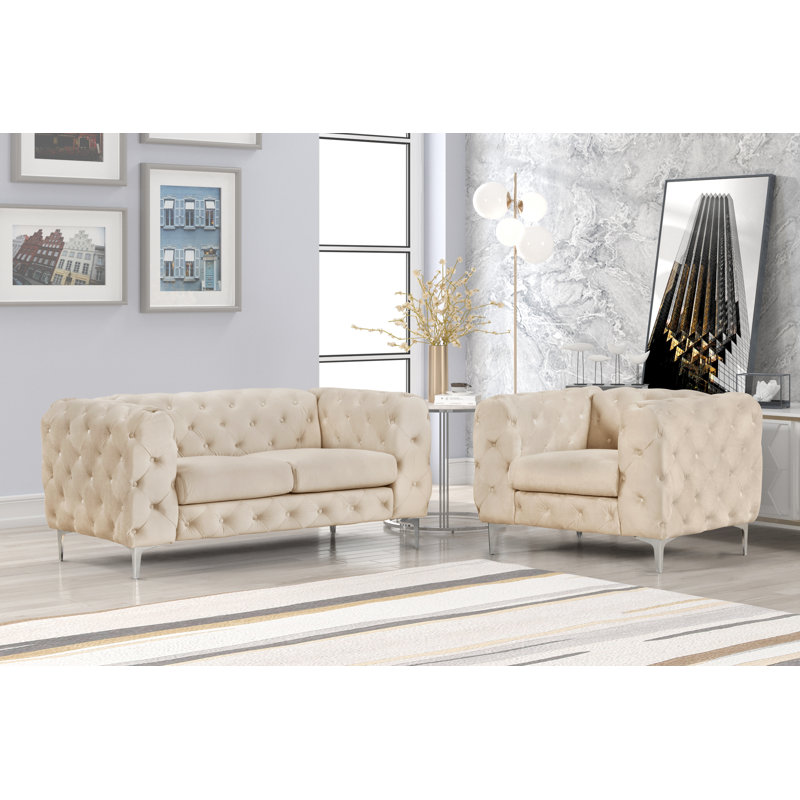 Ensemble de salon 2 pièces Rohrbach, Beige