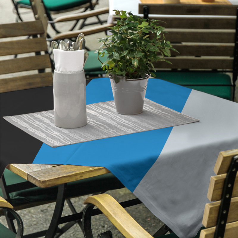 Nappe basket Orlando, Noir / bleu / argent