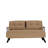 Metal Frame 2-Seat Sleeper Sofa With 14-Level Adjustable Backrest