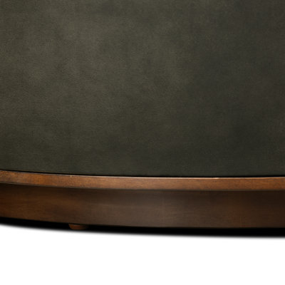 Herve Genuine Italian Leather Storage Ottoman