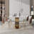 Light luxury rectangular dining table set-103119153