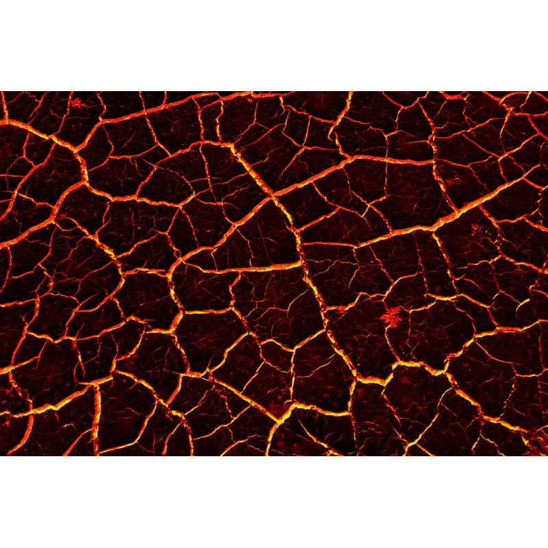 The Surface Of The Lava. Background. - Wrapped Canvas Print, 30cm H x 46cm W