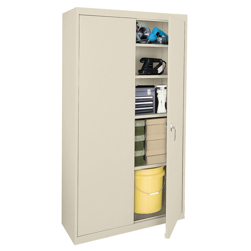 Armoire de rangement simple en acier de calibre 20 (H 72 po x l 36 po x P 18 po), Mastic