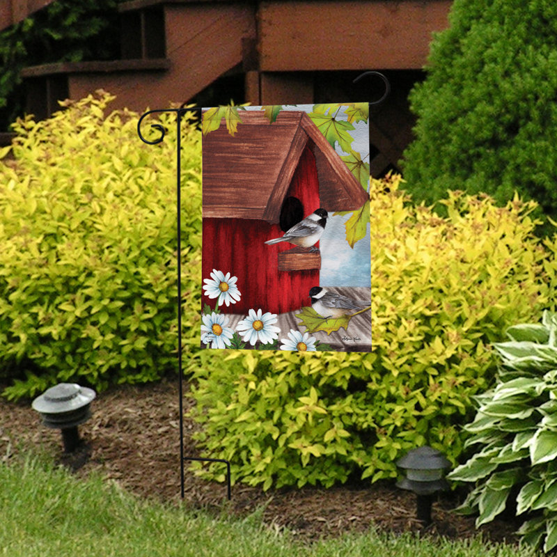 Birdhouse Friends Garden Flag