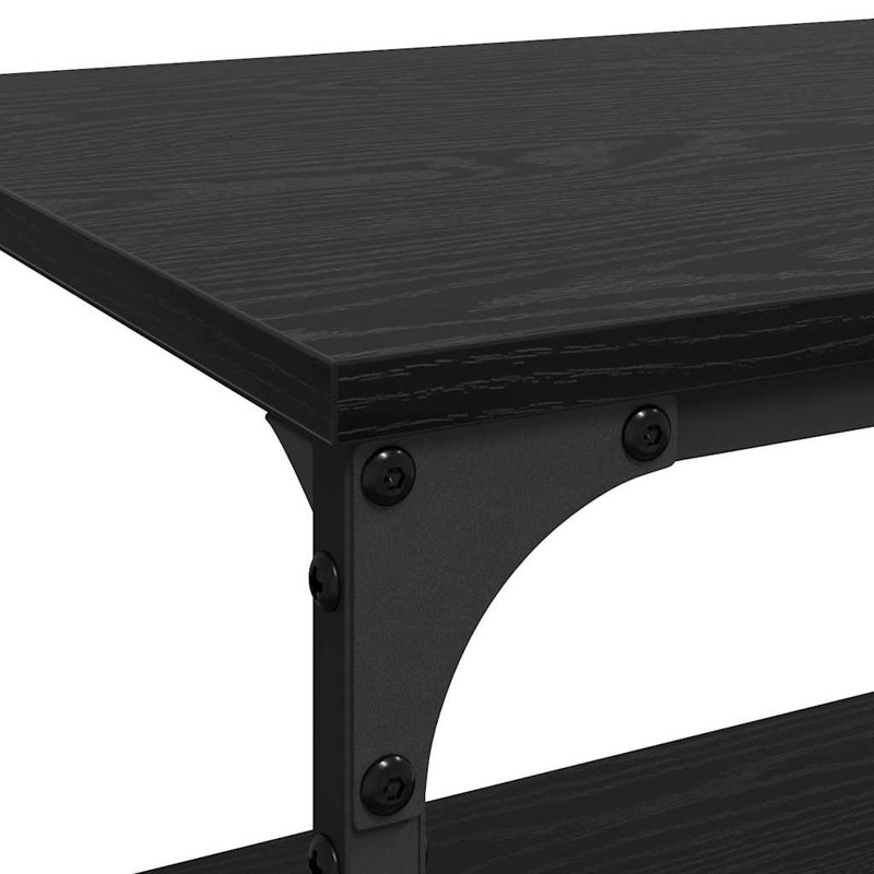 Wood Bar Cart, Black Oak