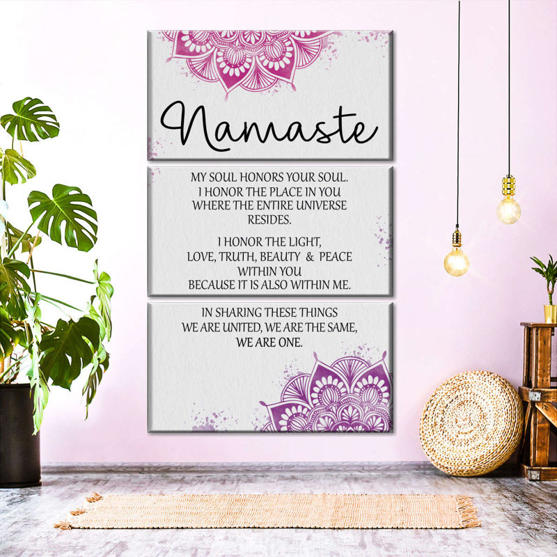 Impression sur toile multicolore Namaste Sens, H 50 po x l 32 po x P 1,25 po