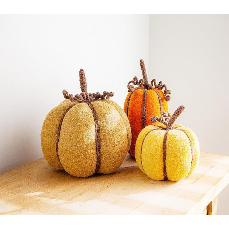 Ensemble de 4 figurines assorties de citrouilles de différentes couleurs, 5 x l 5,50 po x P 5,50 po