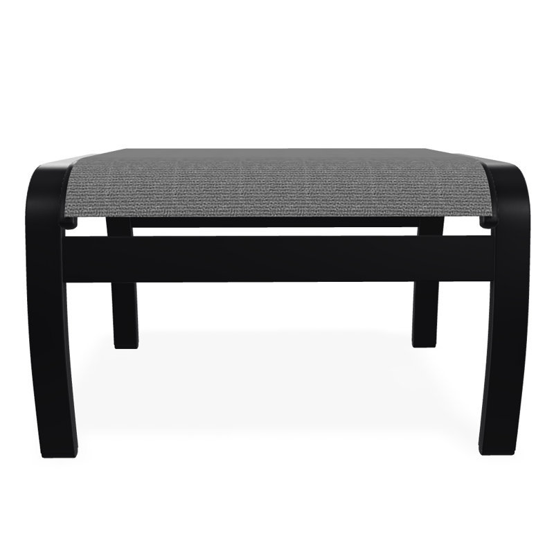 Repose-pieds d'extérieur avec coussin Askar, Titane Sunbrella®, Noir texturé