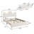 Queen Size RGB LED Light Upholstered Platform Bed Frame with App/Remote Control, Adjustable Headboard & Under-Bed Storage Drawer, Wooden Slats, Noise-Free, No Box Spring Needed, Easy Assembly - White-1057737748-1057737746