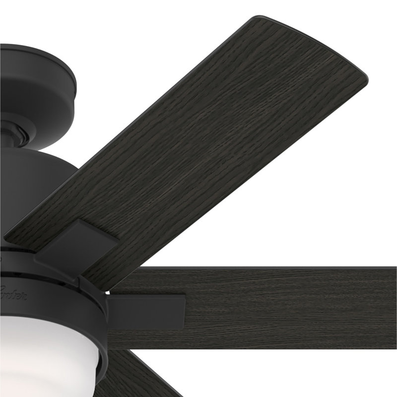 Radeon 44" Matte Black Smart Ceiling Fan with LED Light and Remote