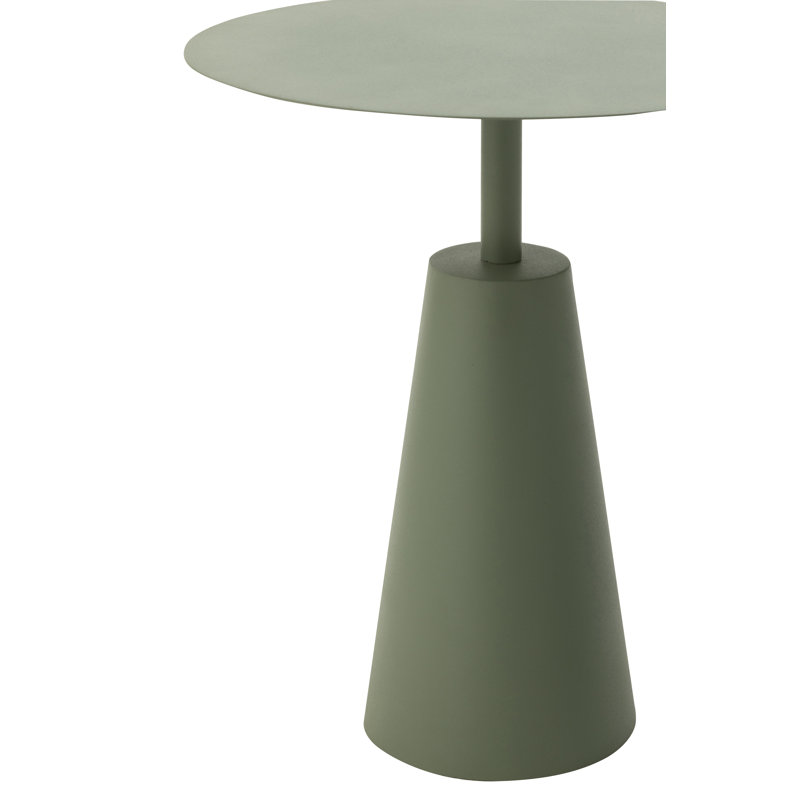 Mounah Circular Iron Outdoor Patio Table - 48 cm W 48 cm D, Green