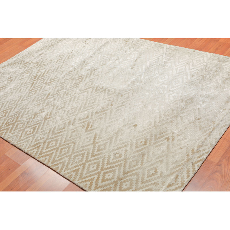 Tapis beige touffeté fait main Delp