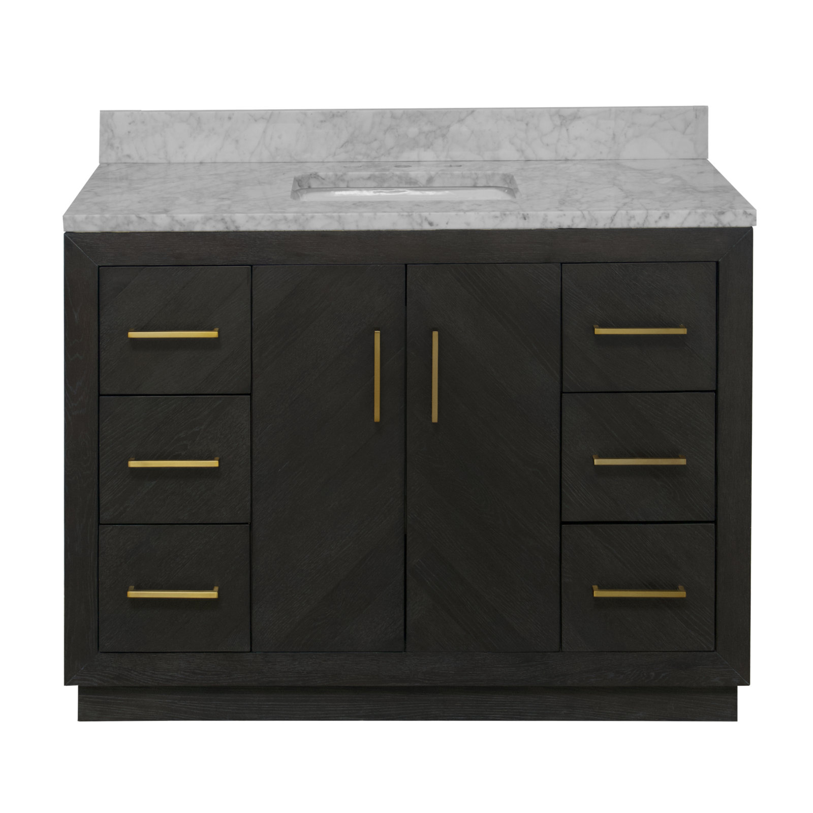 Sadelle 48'' Single Bathroom Vanity, Dark Oak
