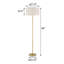 Lampe sur pied en métal 66 po
