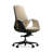 Genuine Leather Executive Office Chair, Executive Guest Chair, Mid Back Comference Office Chair for Office Comference Room Table,Swivel with Wheels(Brown)-2100170208