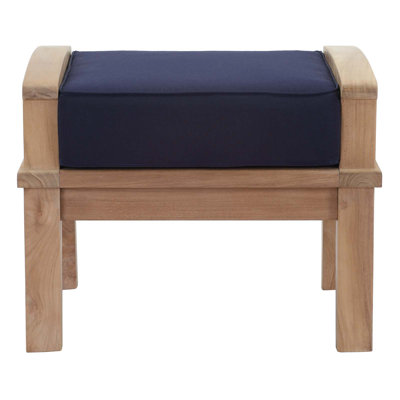Modway Pier Outdoor Patio Teak Ottoman