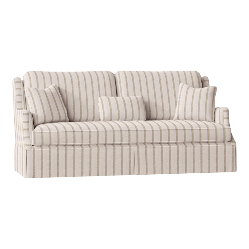 Savannah 87.5" Chenille Round Arm Sofa with Reversible Cushions, Perigold Mixi Wren