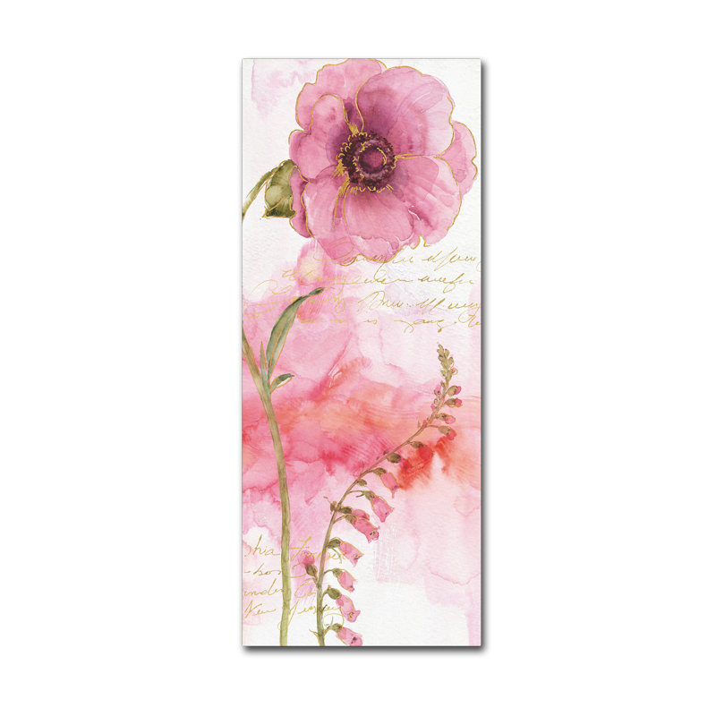 « arc-en-ciel abstract floral ii », reproduction sur toile tendue, H 24 po x l 10 po x P 2 po